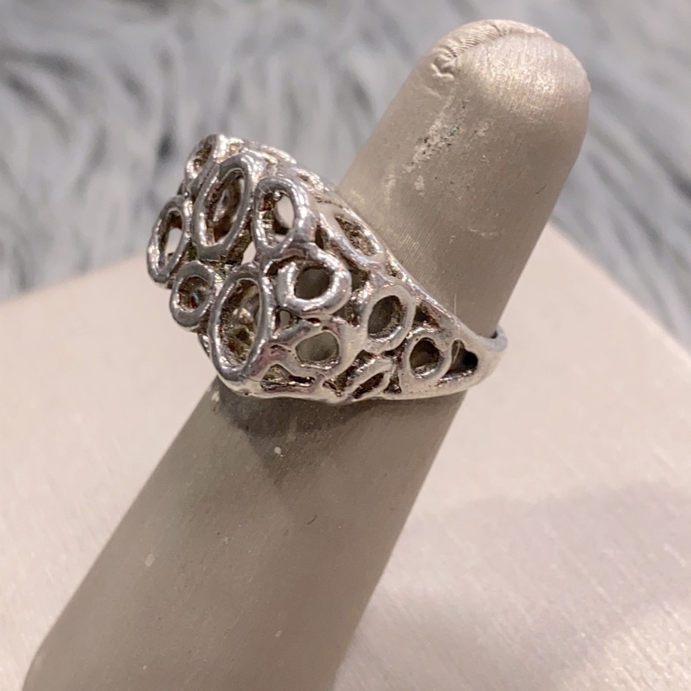 Sterling Silver Multi Circle Ring - image 2